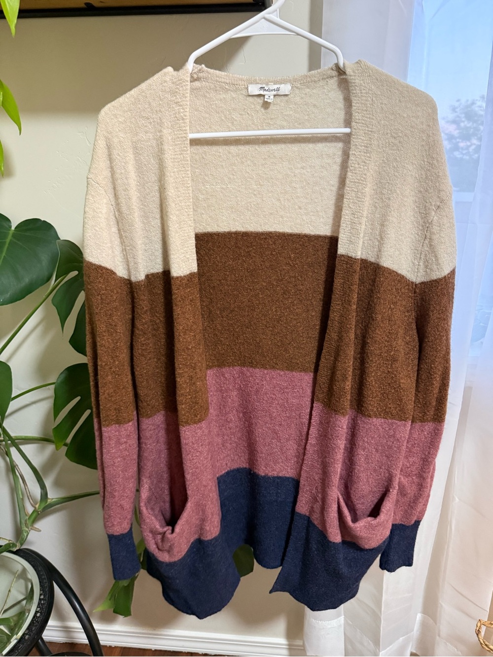 Madewell Colorblock Open Cardigan